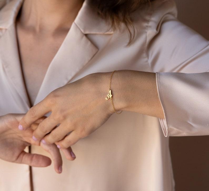 Personalized Initial Charm Bracelet for Mom