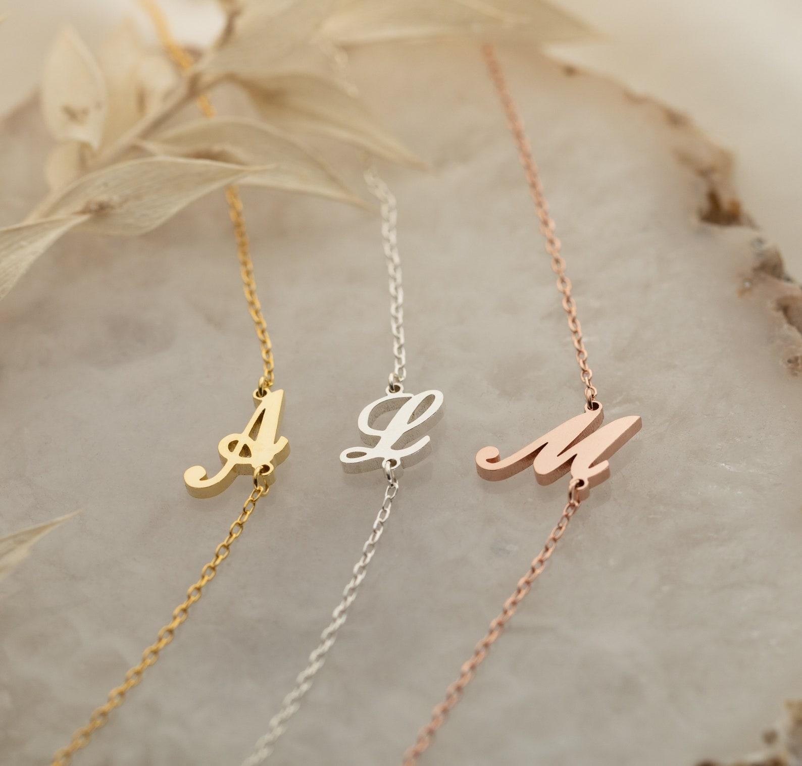 Personalized Initial Charm Bracelet for Mom