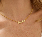 Personalized Gold Plated Name Necklace