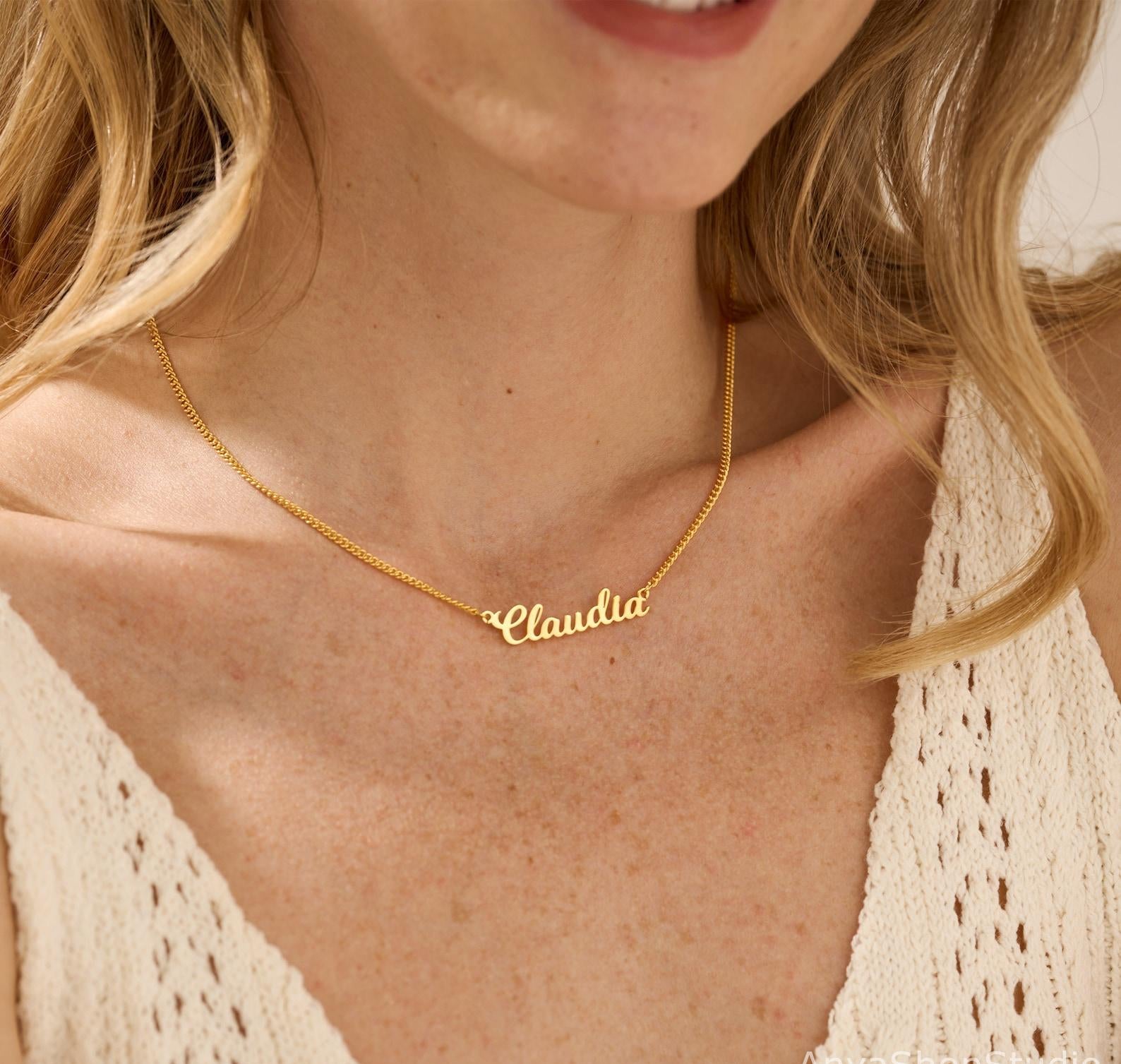 Personalized Gold Plated Name Necklace