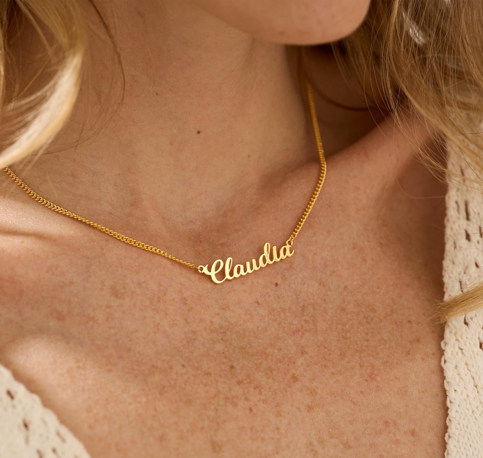 Personalized Gold Plated Name Necklace