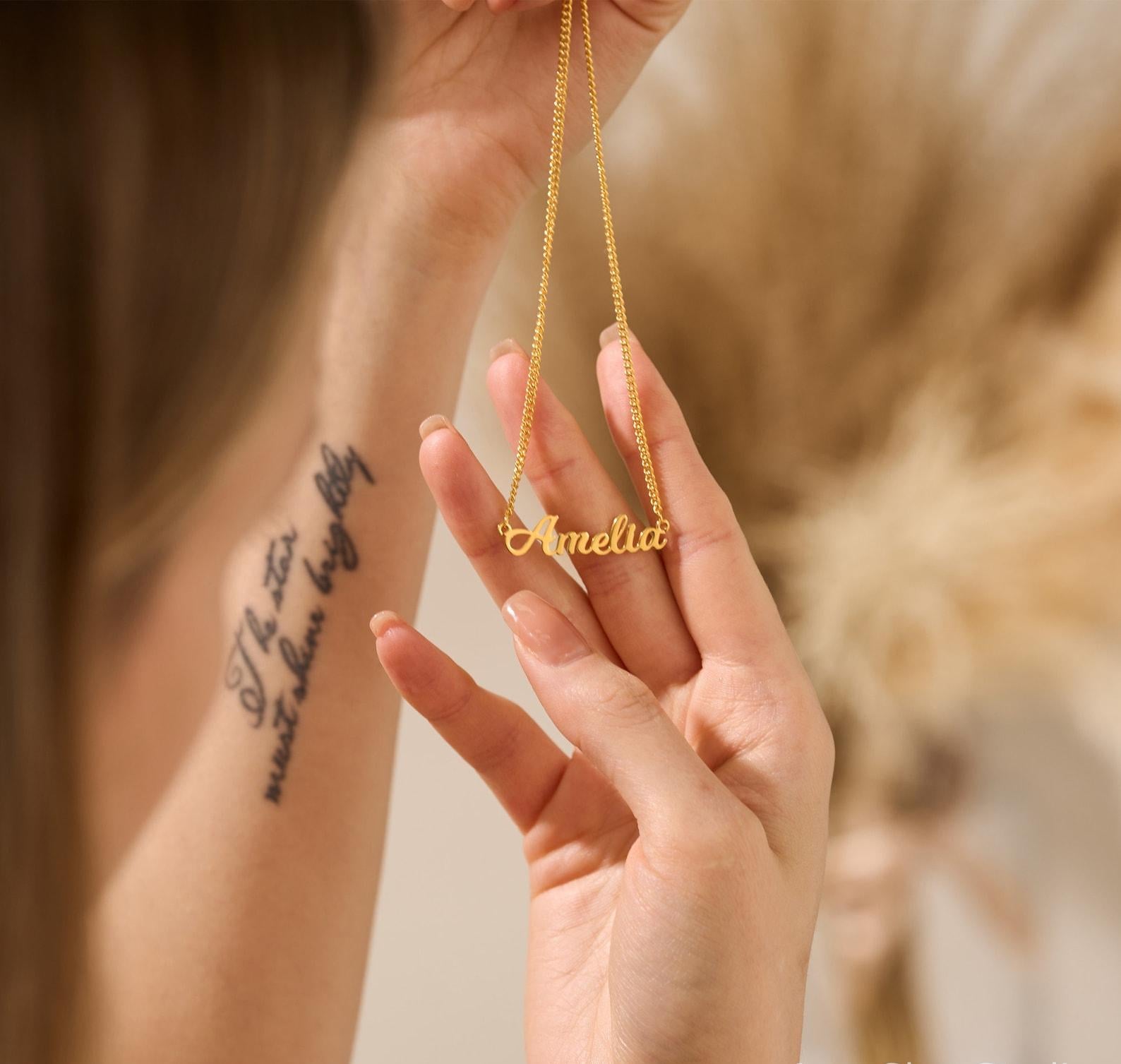 Personalized Gold Plated Name Necklace