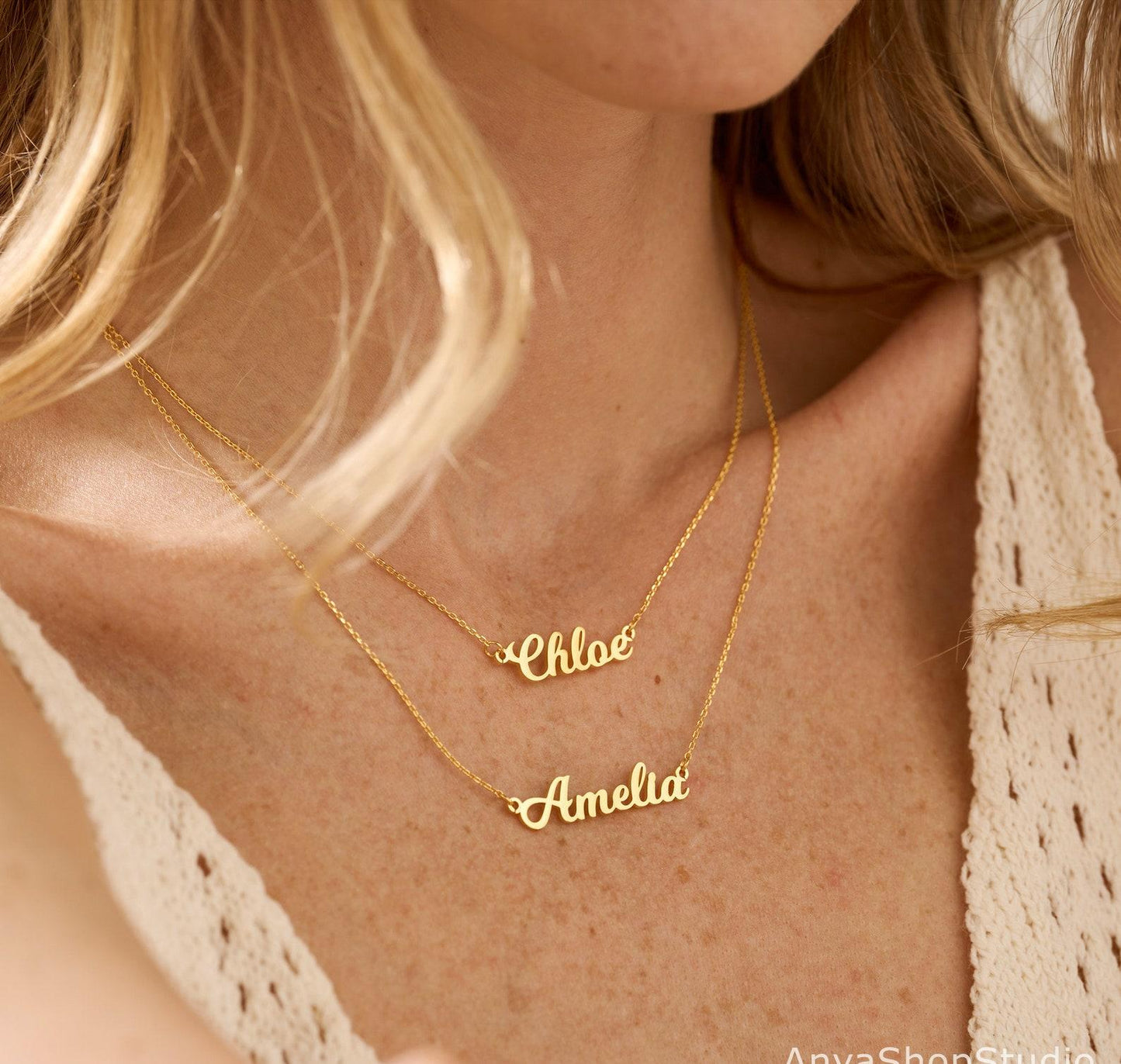 Personalized Gold Layered Name Necklace