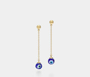 Turkish Glass Evil Eye Drop Earrings