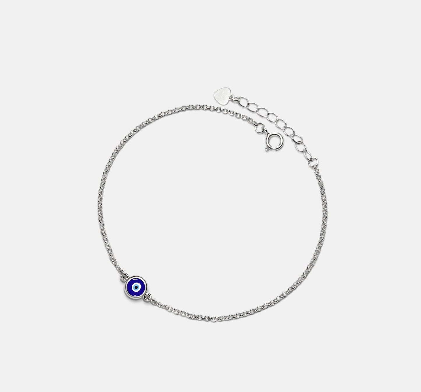 Turkish Evil Eye Sterling Silver Anklet