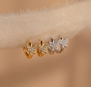 Dainty Butterfly Huggie Hoop Earrings