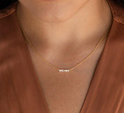 Personalized Diamond Initial Morse Code Necklace