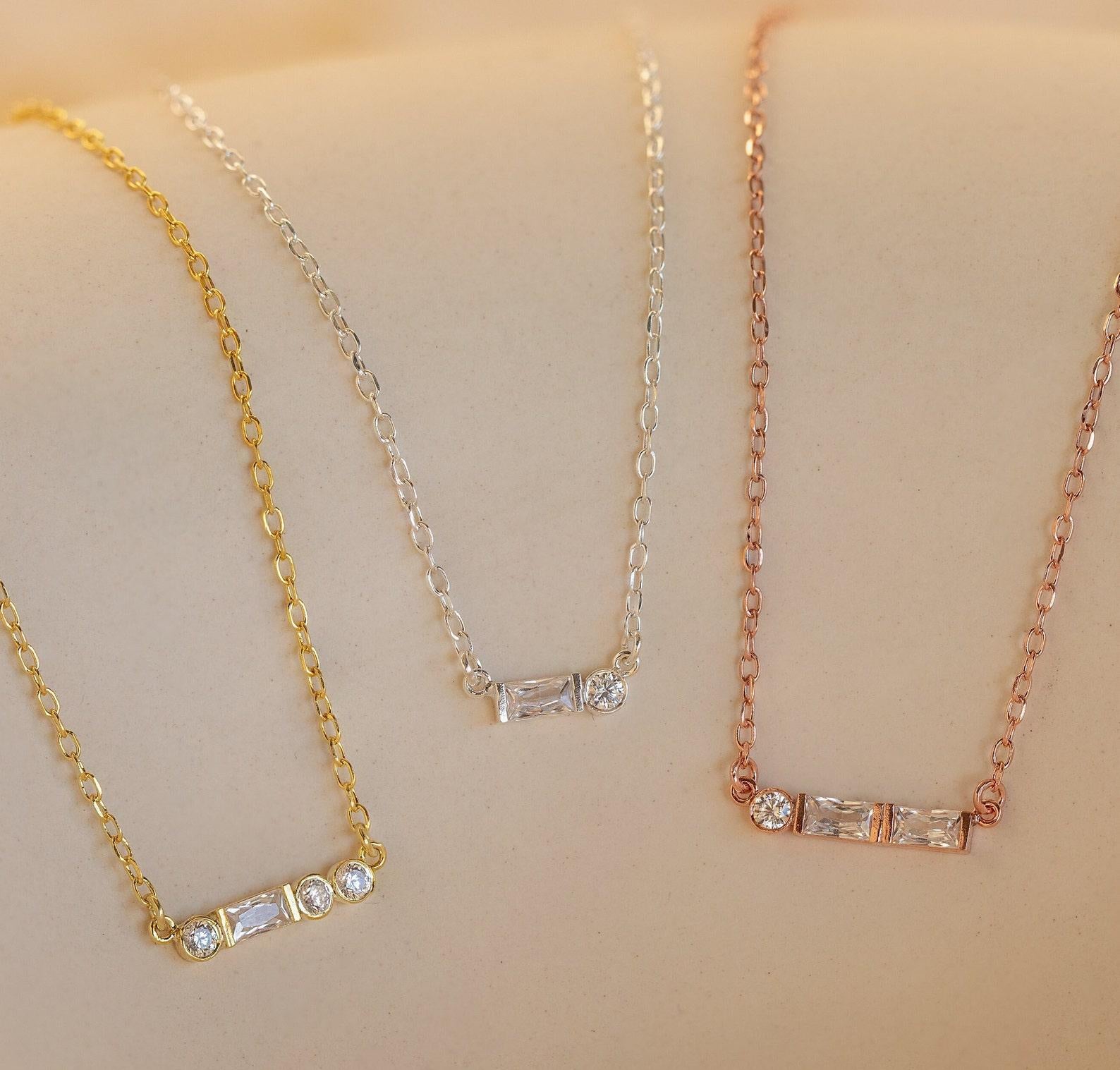 Personalized Diamond Initial Morse Code Necklace