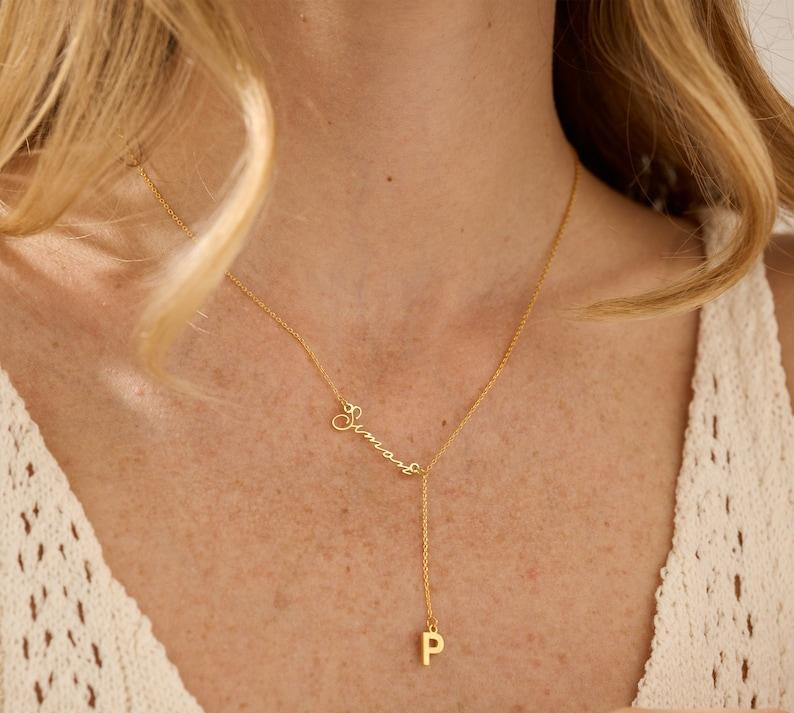 Personalized Minimalist Initial Name Necklace