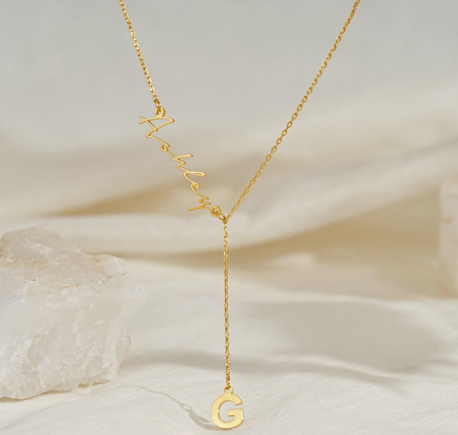 Personalized Minimalist Initial Name Necklace