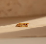 Dainty Citrine Huggie Earrings for Her