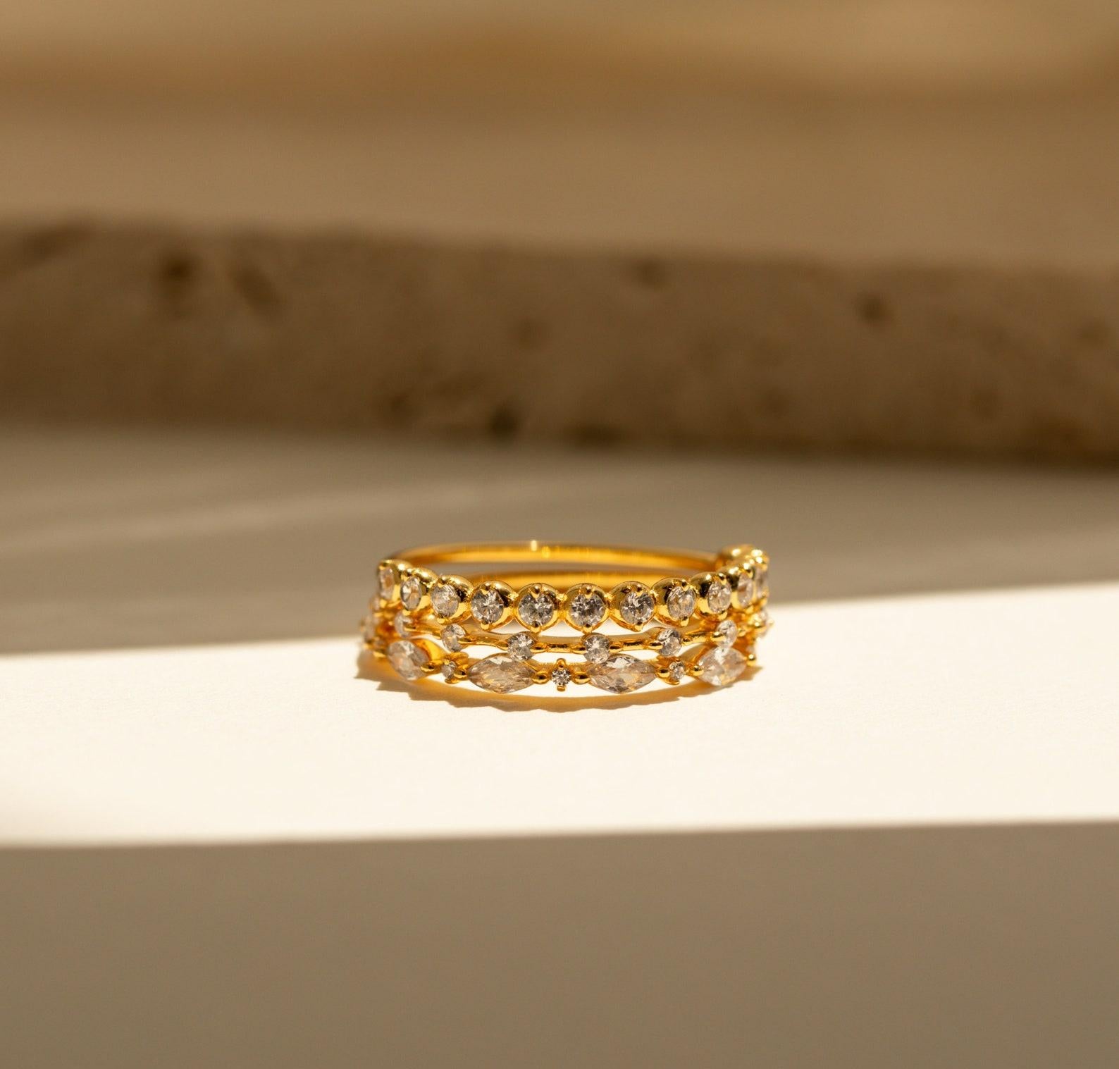 Dainty Diamond Stacking Ring Set