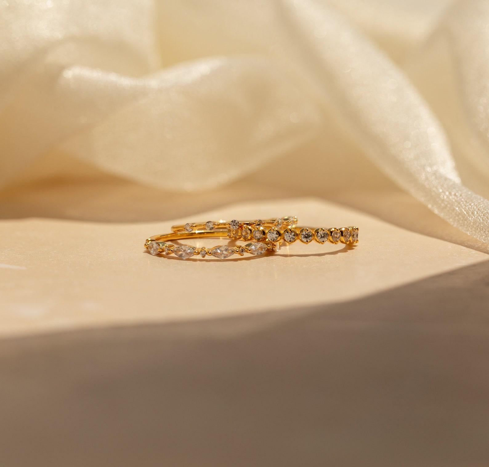 Dainty Diamond Stacking Ring Set