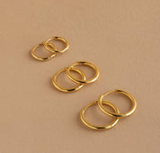 Gold and Silver Stacking Hoop Earrings Set