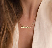 Personalized Vintage Bubble Name Necklace