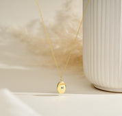 Engraved Gold Locket Necklace for Memories