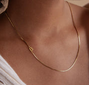 Personalized Gold Sideways Initial Necklace