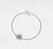 Rainbow Flower Projection Bracelet in Sterling Silver