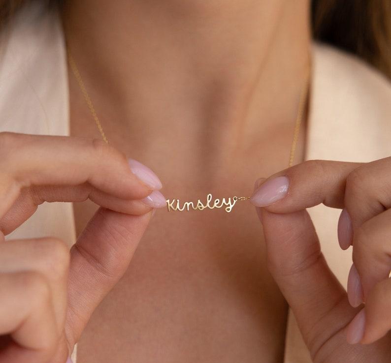 Delicate Personalized Name Necklace for Moms