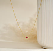 Custom Minimalist Birthstone Necklace for Mom