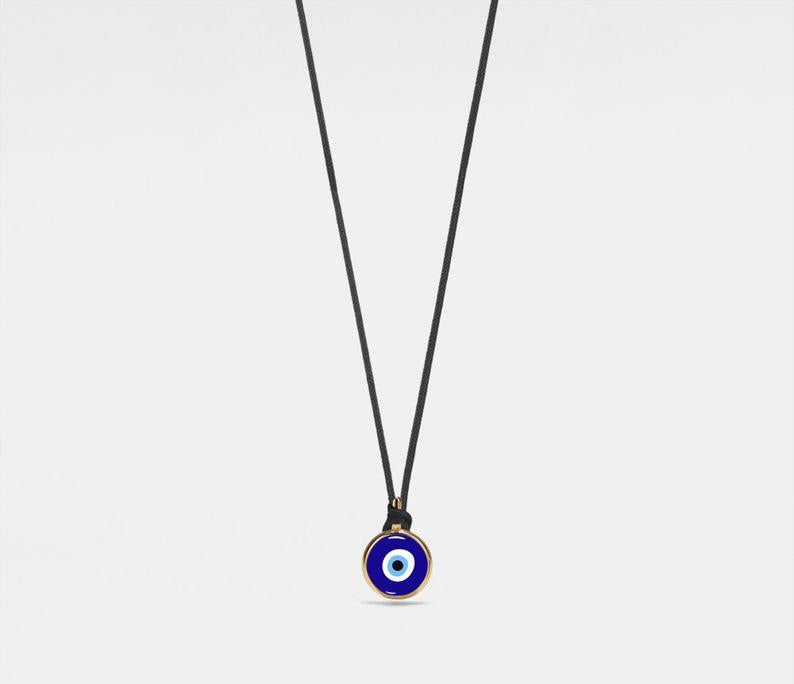 Turkish Evil Eye Necklace in Sterling Silver