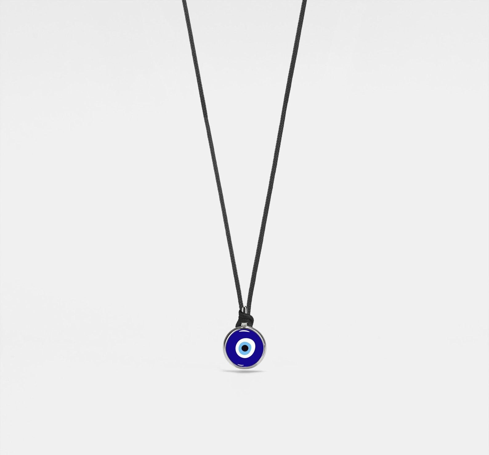 Turkish Evil Eye Necklace in Sterling Silver