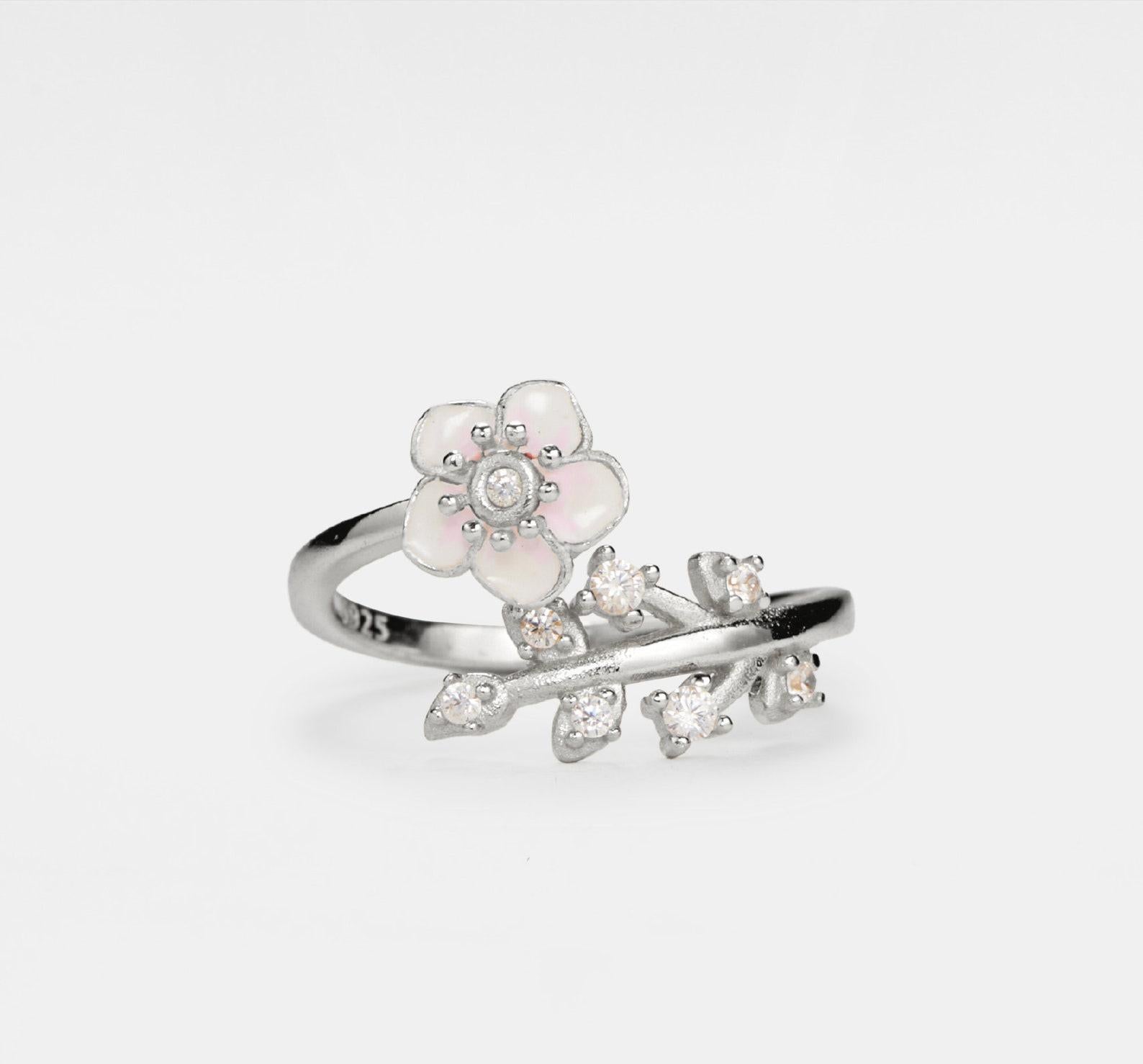 Sakura Flower Fidget Spinner Ring