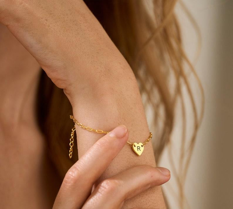 Personalized Initial Bracelet in 18K Gold