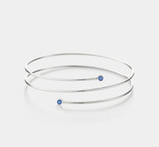 Turkish Blue Eye Sterling Silver Bangle