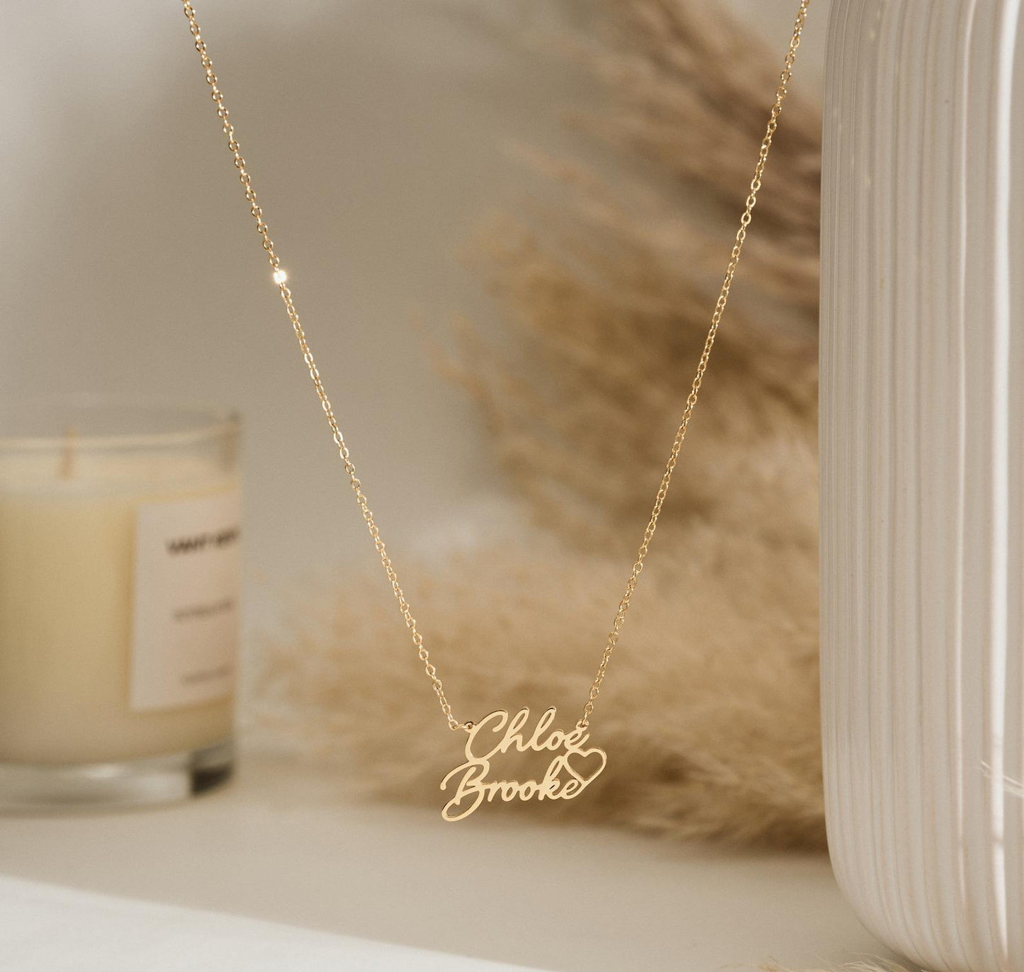 Custom Double Names Gold Necklace