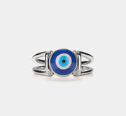 Evil Eye Gold Stacking Ring