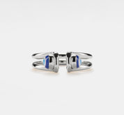 Evil Eye Nazar Stacking Ring in Sterling Silver