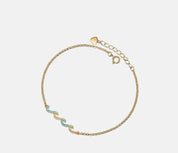 Dainty Gold Ocean Wave Charm Bracelet