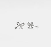 Dainty Gold Bow Tie Stud Earrings