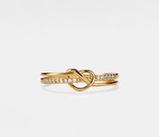 Delicate Gold Knot Band Ring