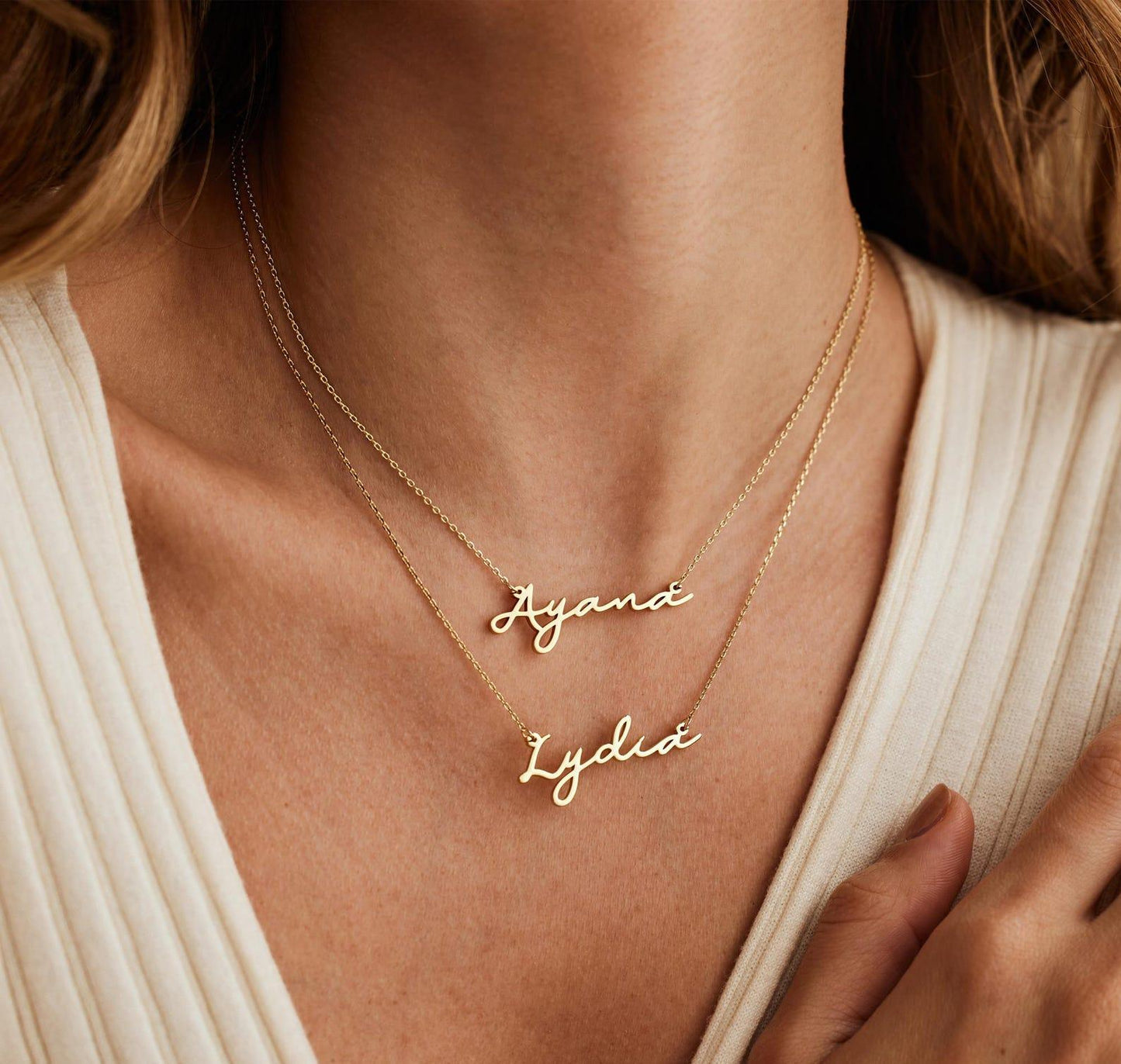 Personalized Minimalist Gold Name Necklace