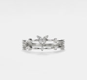 Dainty Butterfly Stacking Ring in Silver