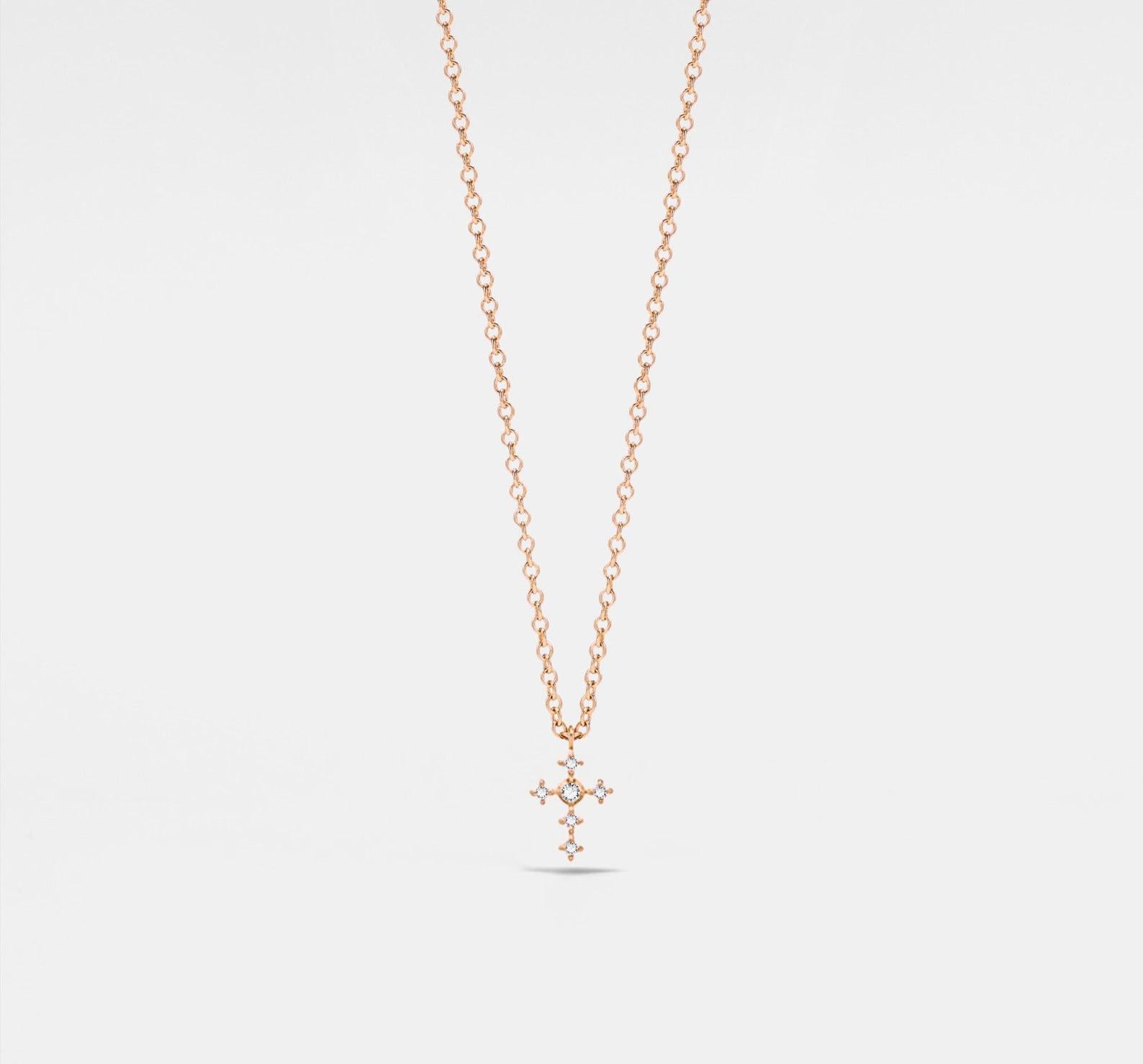 Dainty Gold Cross Layering Necklace