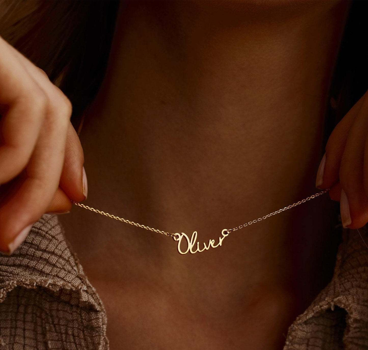 Personalized Gold Dainty Name Necklace