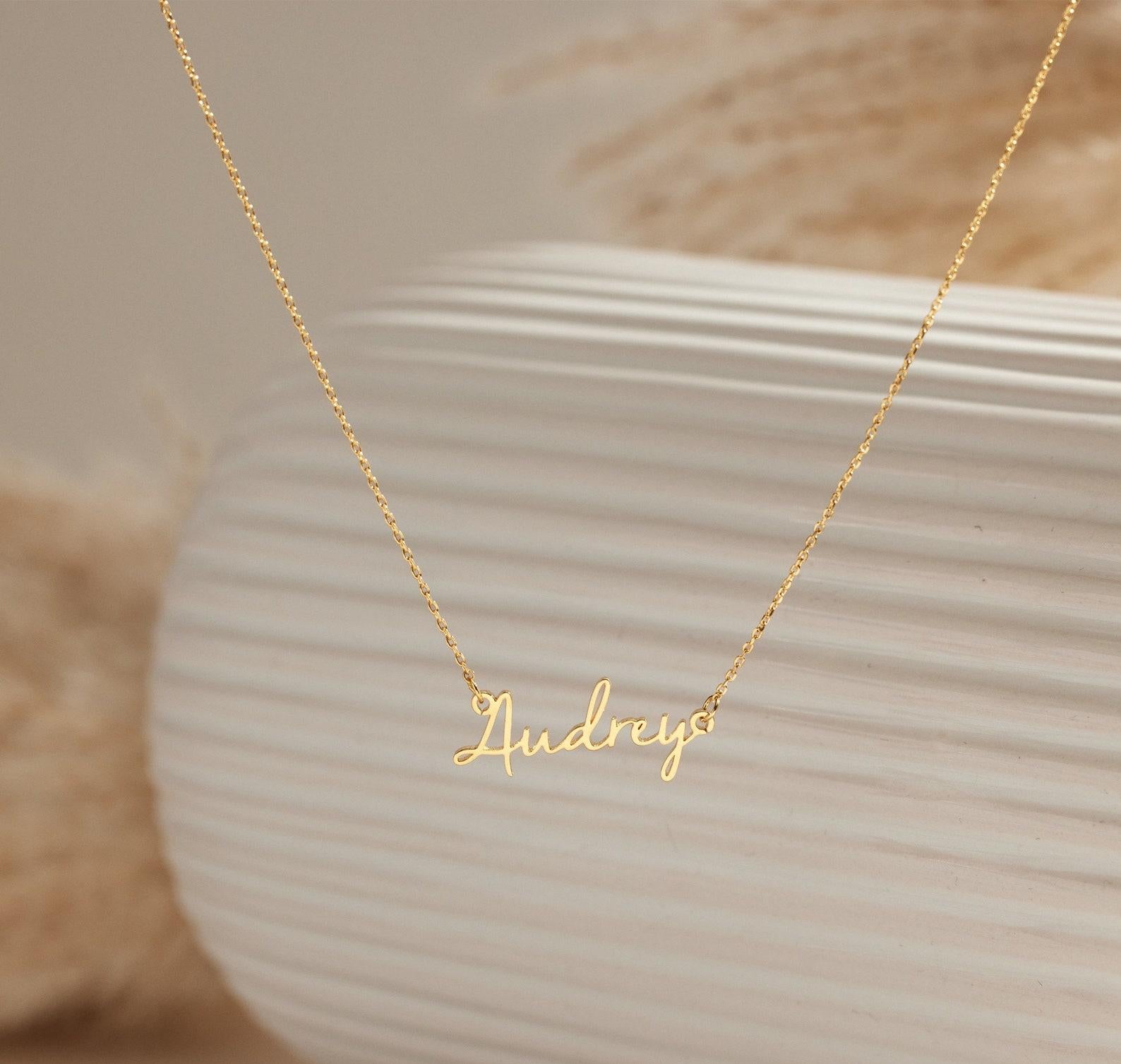 Personalized Gold Name Necklace for Kids