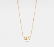 Dainty Gold Angel Number Necklace