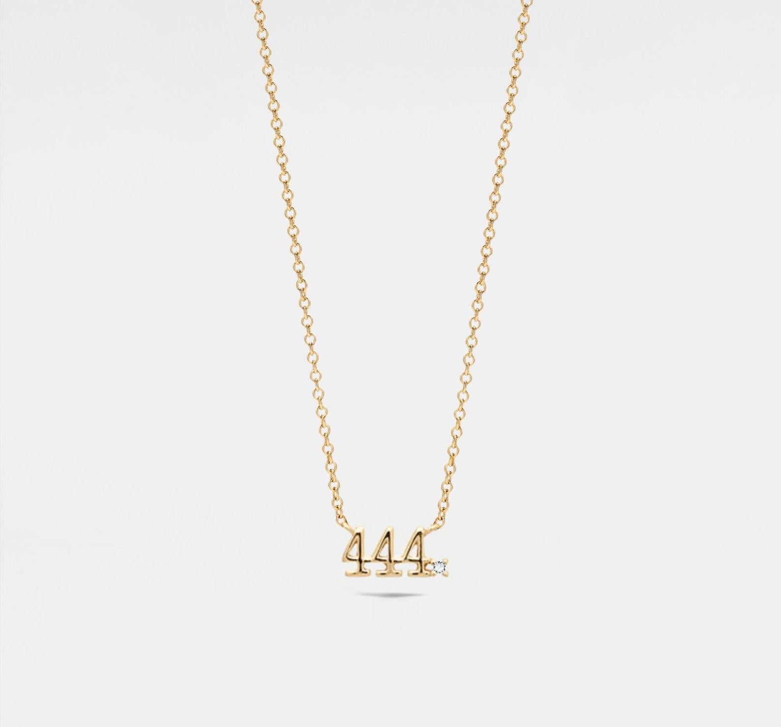 Dainty Gold Angel Number Necklace