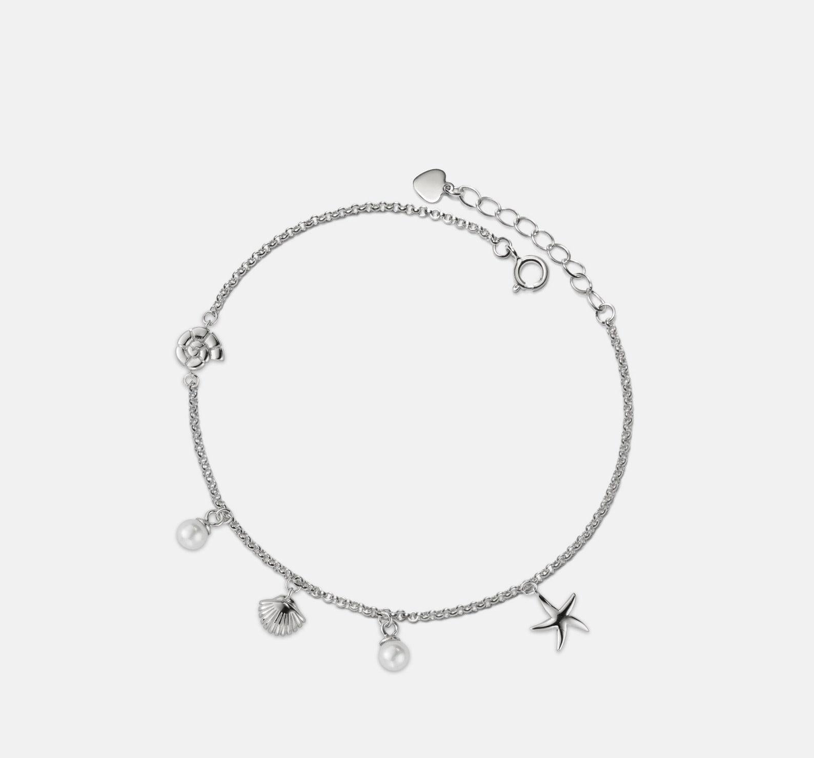 Seashell Starfish Charm Anklet