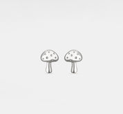 Dainty Gold Mushroom Stud Earrings