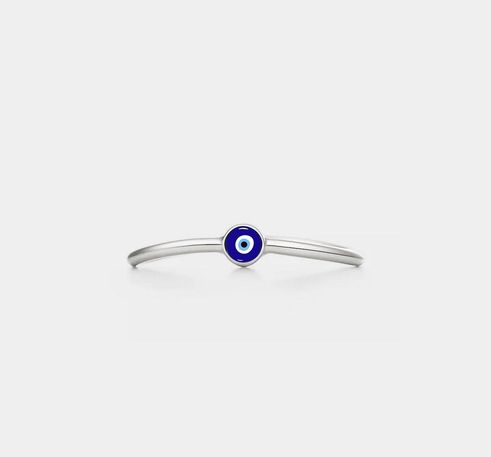 Gold Evil Eye Ocean Wave Ring