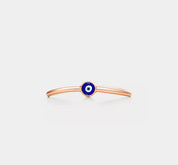 Gold Evil Eye Ocean Wave Ring