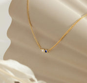 Personalized Birthstone Curb Chain Necklace