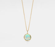 Dainty Opal Picture Locket Necklace