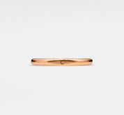 Gold Initial Letter Band Ring for Couples