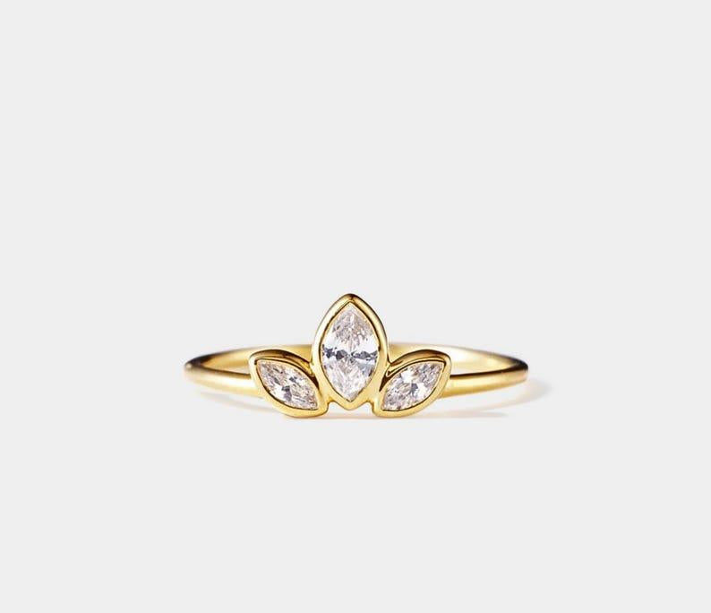 Gold Three Leaf Clover Ring for Friends